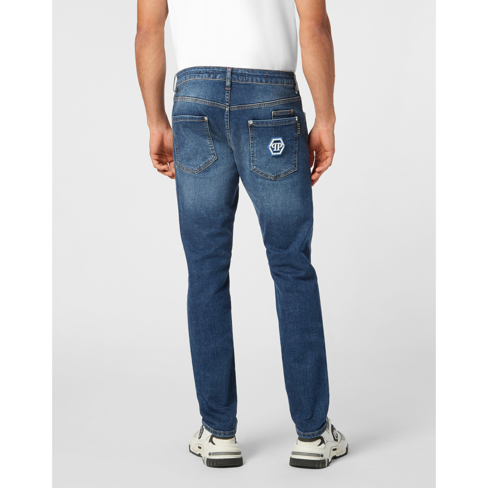 PHILIPP PLEIN Vaqueros de corte recto HEXAGON