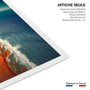 Affiche sentier de plage et banc de sable Affiche seule