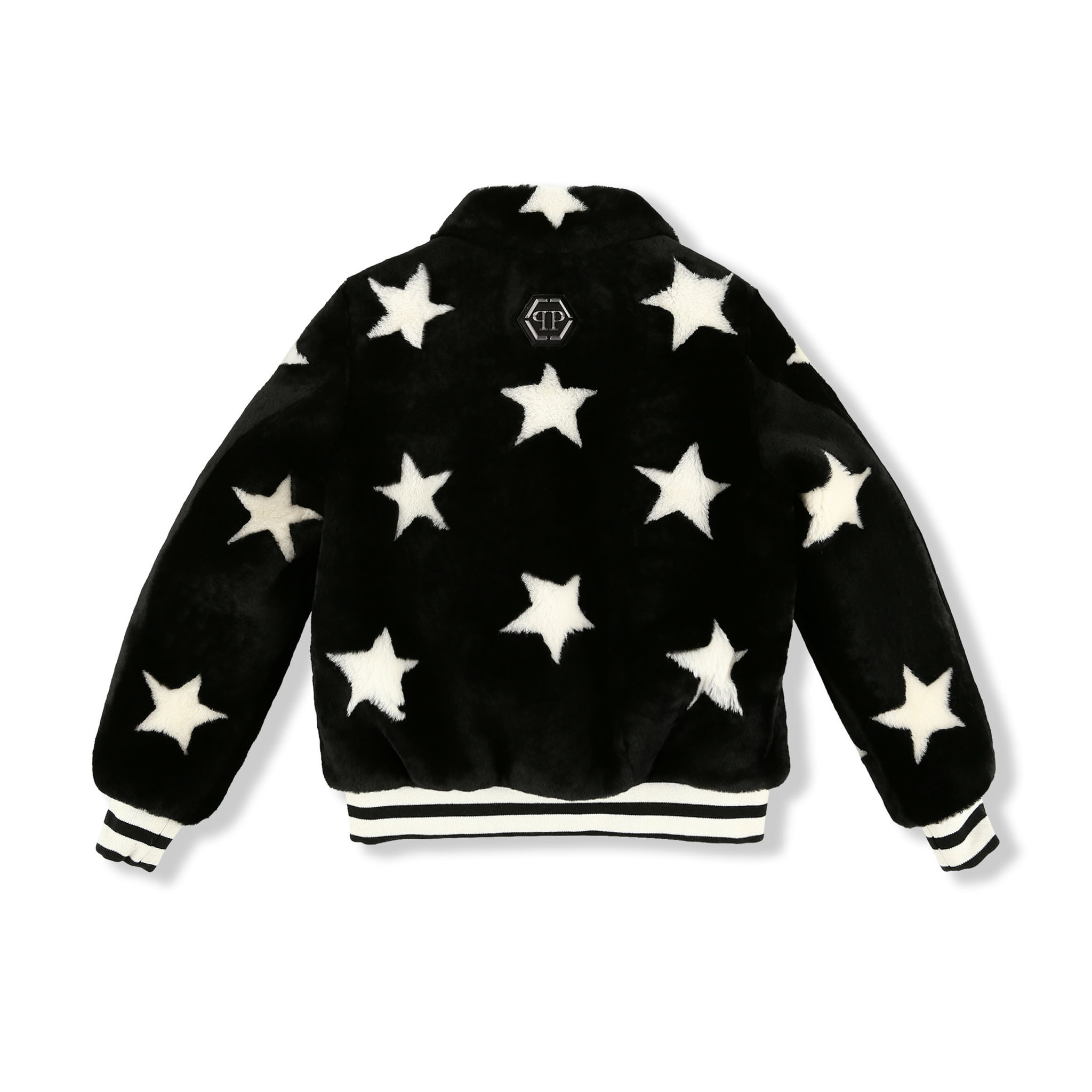 PHILIPP PLEIN Leather Bomber Stars