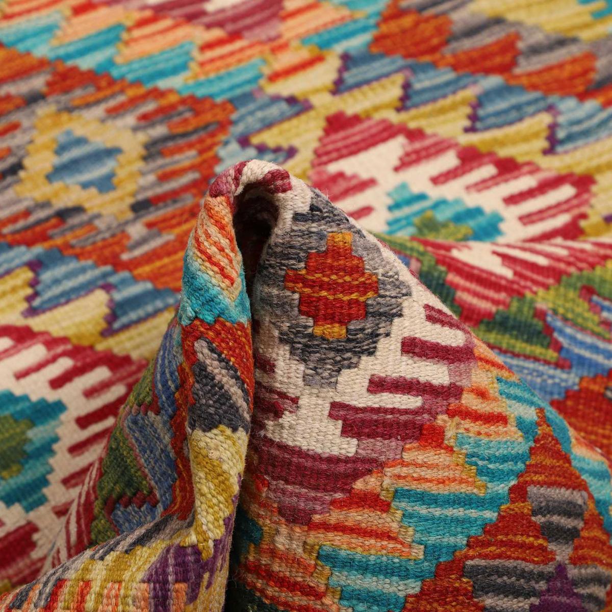 Tapis kilim à motif géométrique, tissé plat en laine, SILUPUV
