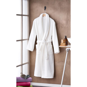 Peignoir de bain uni et coloré - Blanc