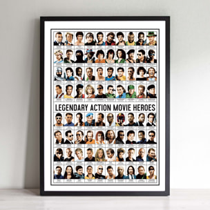 Affiche - Legendary Action Movie Heroes - Olivier Bourdereau