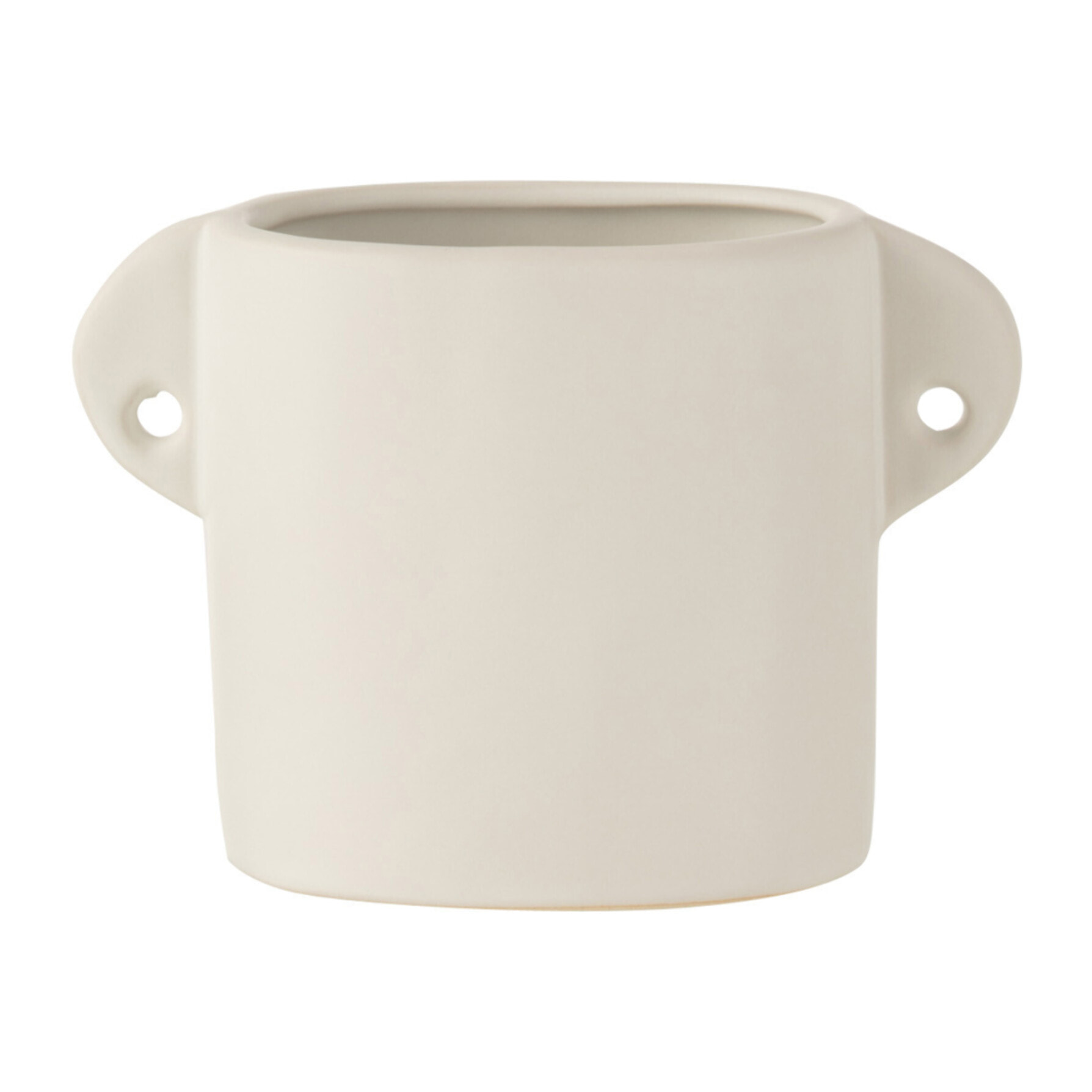 J-Line cache-pot Renaissance - céramique - blanc - 2 pièces - Ø 8.5 cm