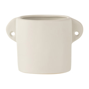 J-Line cache-pot Renaissance - céramique - blanc - 2 pièces - Ø 8.5 cm