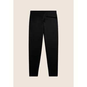 Pantaloni slim cropped con fondo in costina