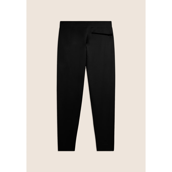 Pantaloni slim cropped con fondo in costina