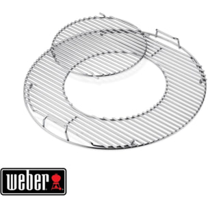 Grille barbecue WEBER de cuisson Gourmet en acier inox 57 cm