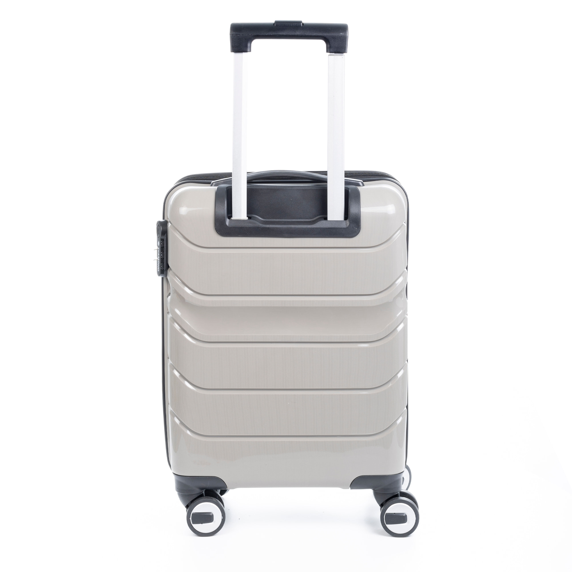Juego de 3 maletas trolley de PP resistente a la rotura. Cerradura TSA numérica, 4 ruedas dobles giratorias 360°.