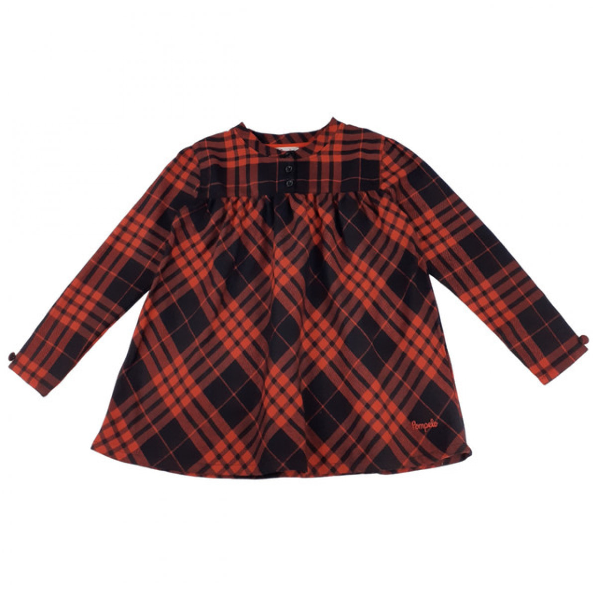 CAMICIA OVER SCOZZESE ROSSO NERO