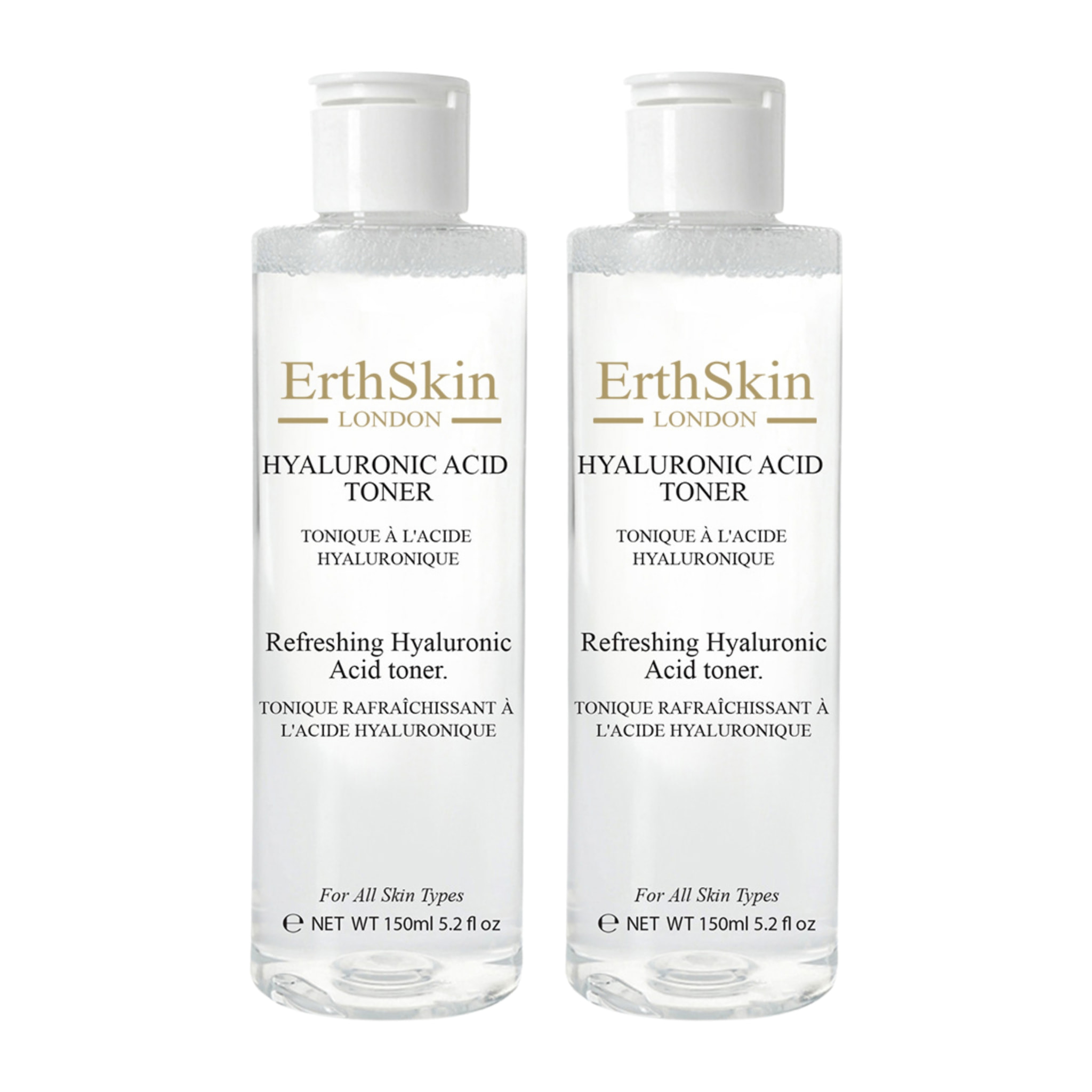 2 tónicos refrescantes de ácido hialurónico.