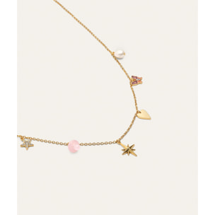Collana Multicharms Fairy Tale Placcato Oro