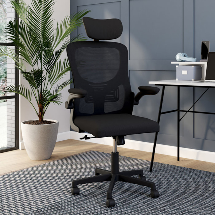 Fauteuil de bureau à roulettes James noir