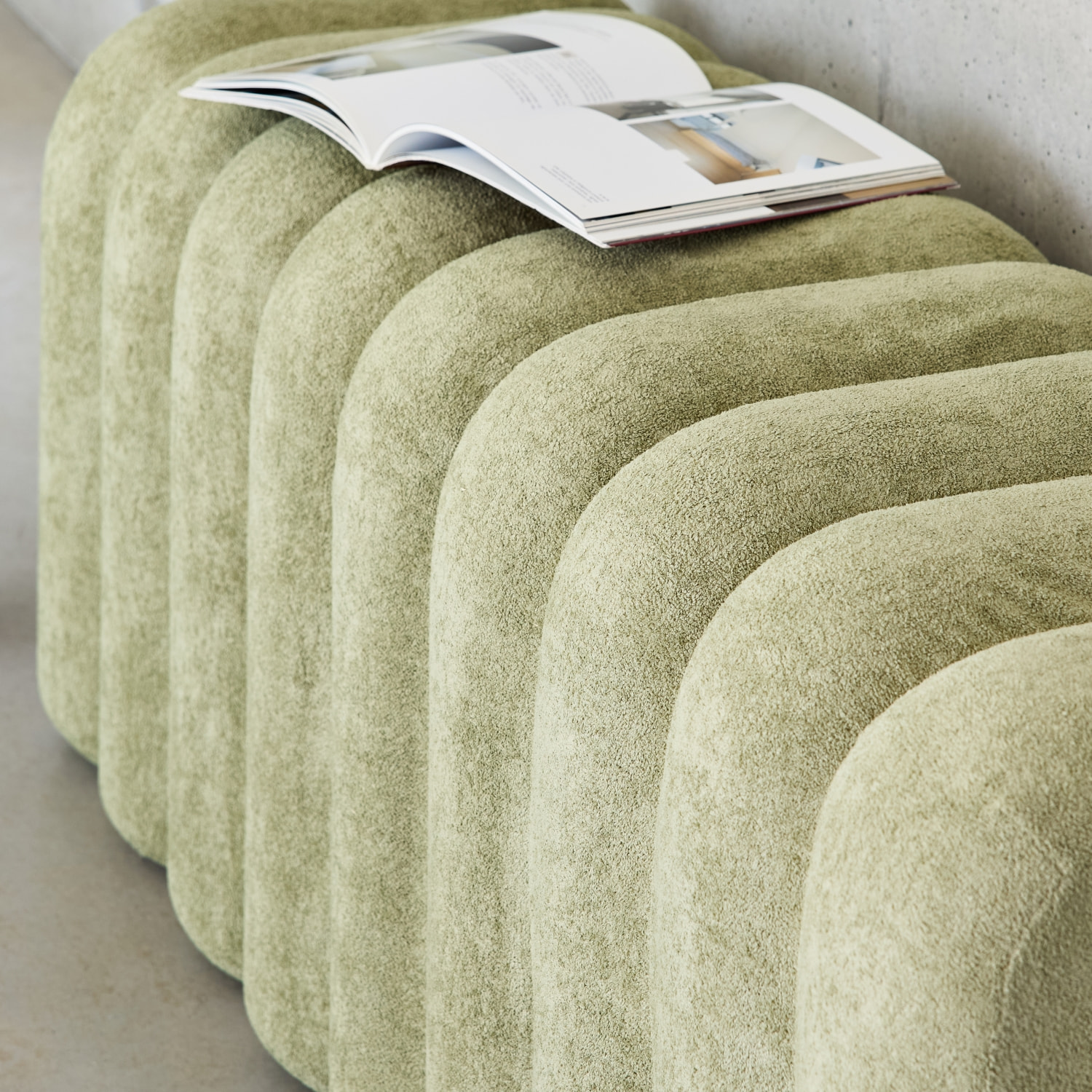 Banc, bout de lit contemporain tissu ITO
