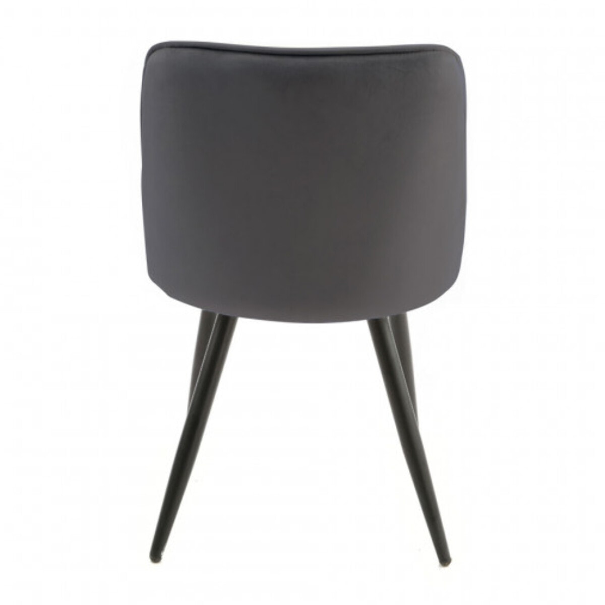 Chaise en velours avec piètement en métal noir - PETALE