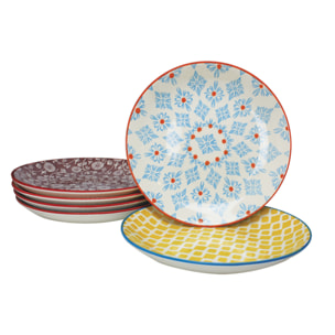 Lot de 6 assiettes à dessert design 1, SABAE