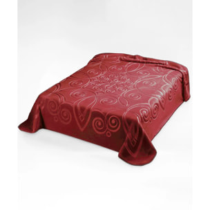 Coperta Plaid Rosso Granata in tinta unita con morbido pile di poliestere