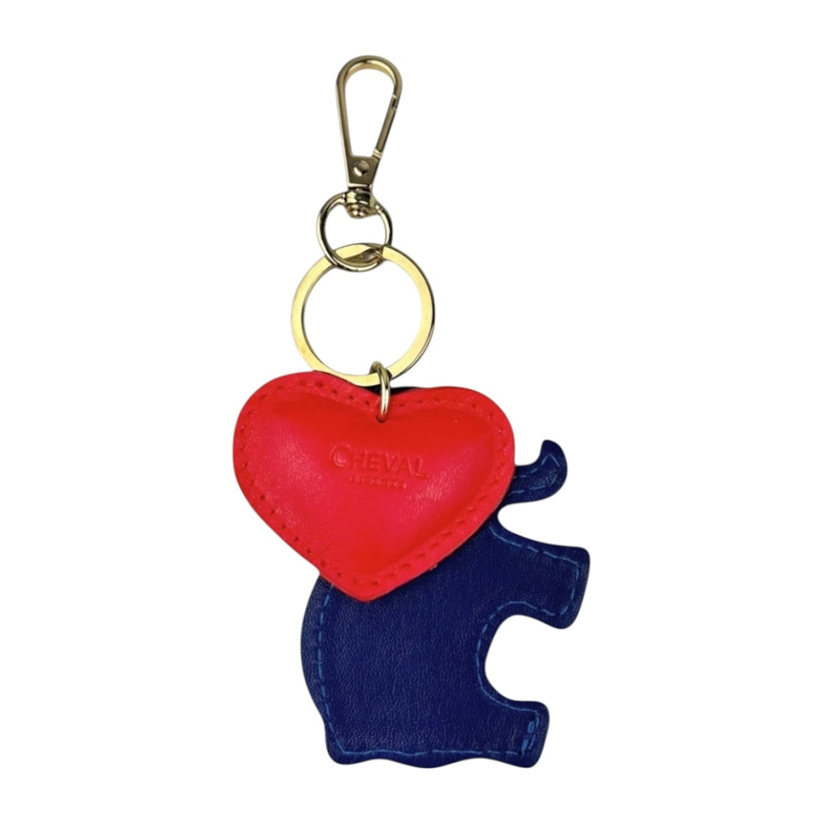 Portachiavi cuore rosso Cheval Firenze elefante blu