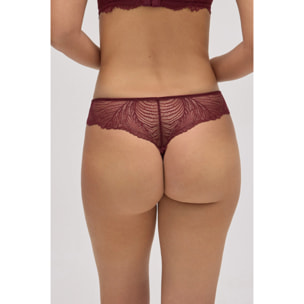 Perizoma in pizzo granato