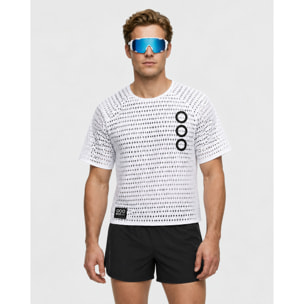 Camiseta técnica de rejilla para hombre ECOON ECOIce - Blanco