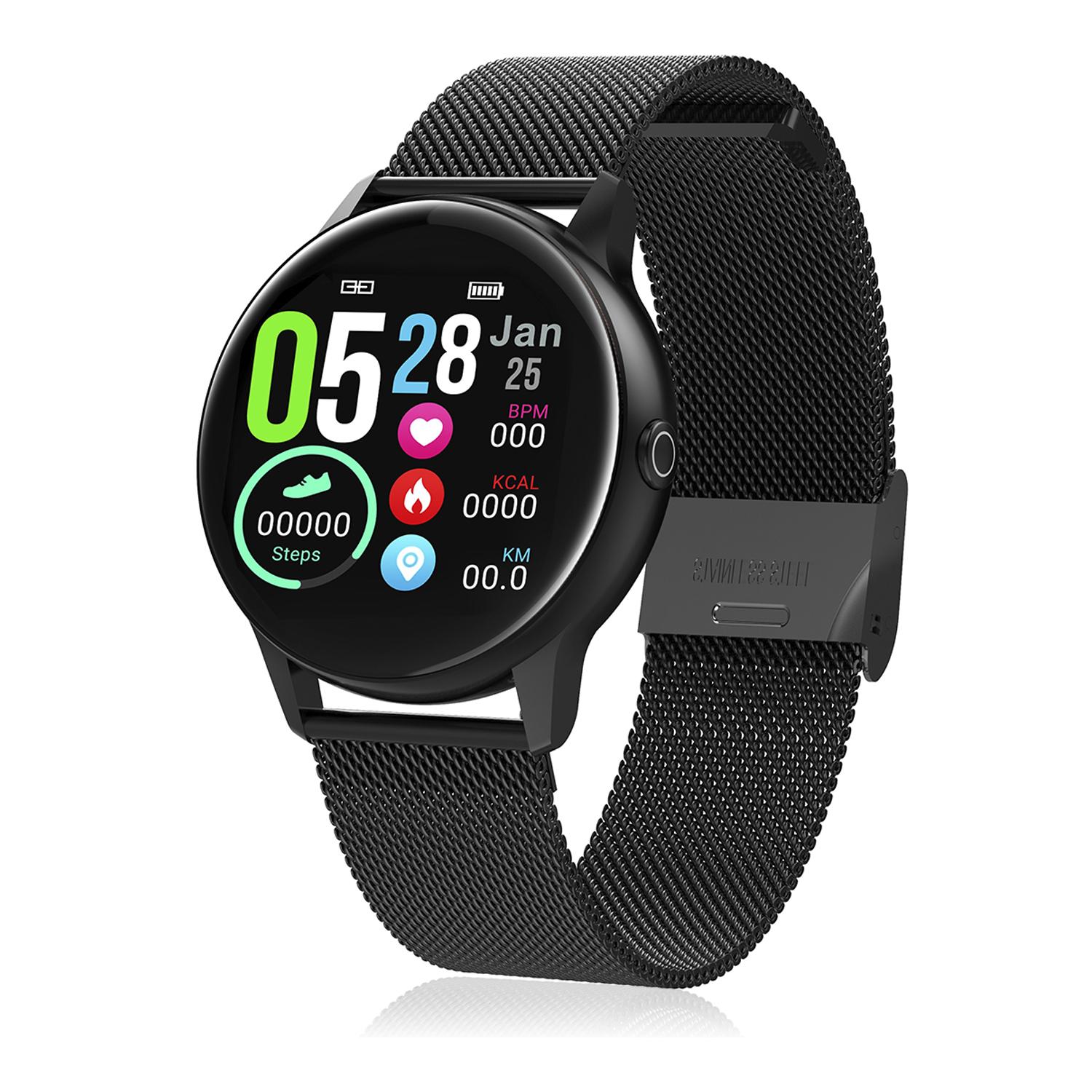 Smartwatch DT88 pantalla circular, con monitor cardiaco, altitud, presión, radiación UV y modo multideporte