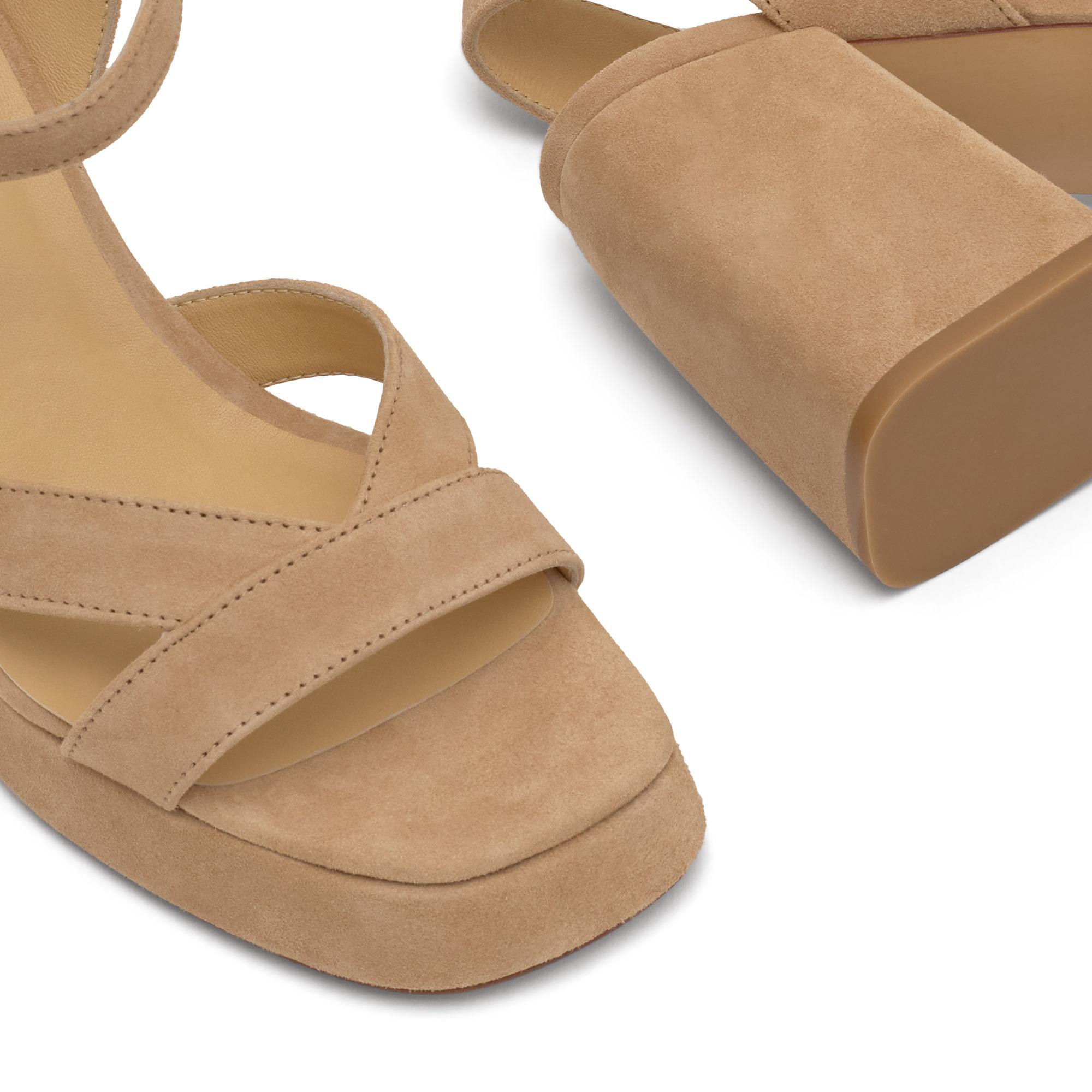 Sandalias de tacón de mujer Vero en ante con cierre de hebilla