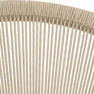 Fauteuil de jardin empilable "Riu" argile & beige aluminium