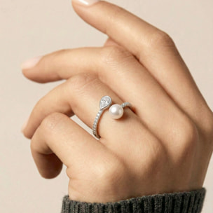 Anillo Tian acabado plata