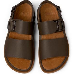 Sandalias - CAMPER Lluc Sandal - Marron - Cuero liso