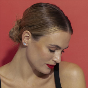 Pendientes con Circonita Brillante acabado plata