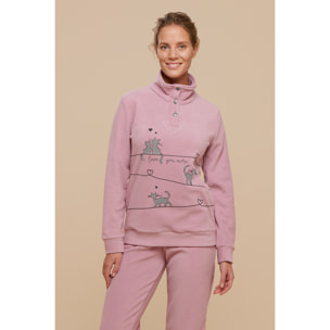 Pigiama donna micropile love cat Noidinotte