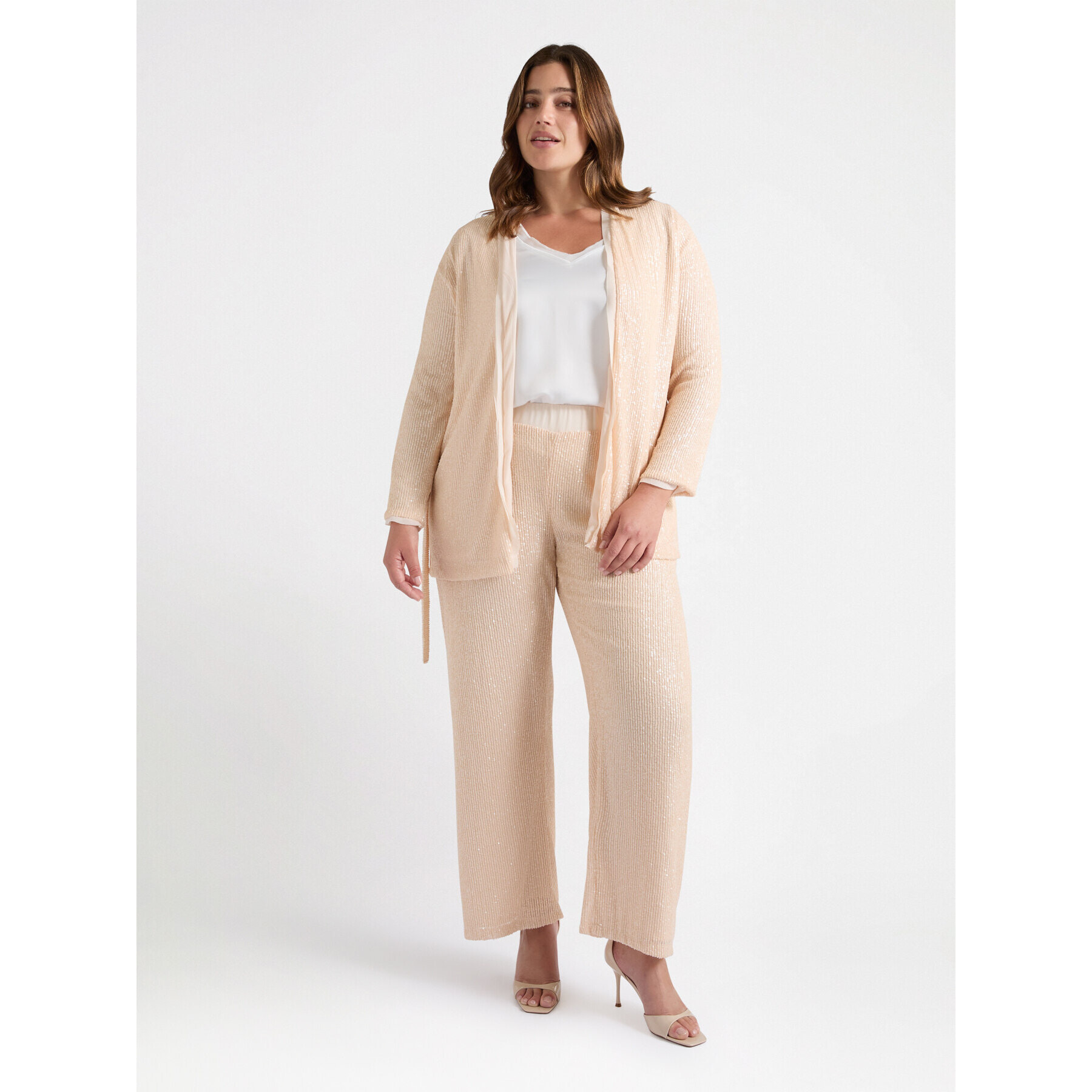 Fiorella Rubino - Pantaloni in paillettes - Beige