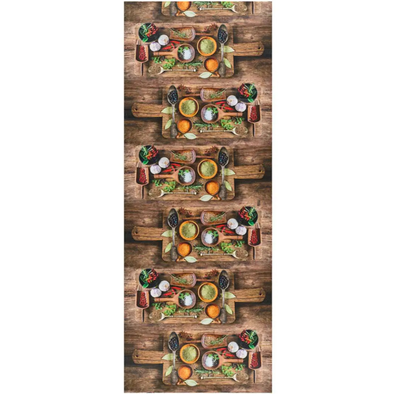 RICCI Alfombra lavable de cocina diseños con especias multicolor, varias medidas disponibles.