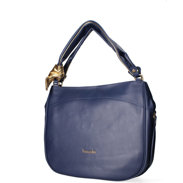 Borsa a spalla da donna - Modello Celeste Chic - 100% pelle - 39.5 x 32.0 x 15.0 cm