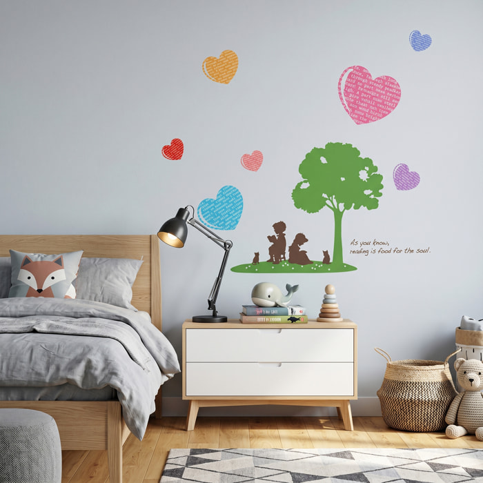 Stickers Muraux décoration adhésifs Arbre et coeur
