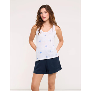 Camiseta Tirantes Palmeritas Azules - Palmey