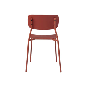 Chaise de jardin empilable acier et plastique (lot de 2) LIVA