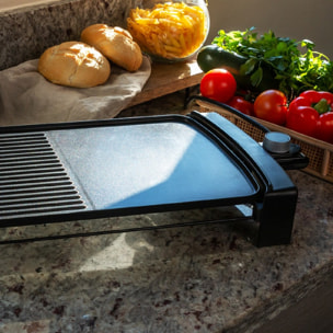 Plancha de Asar Eléctrica Tasty&Grill 2500 BlackWater MixGrill. 2150 W, Revestim