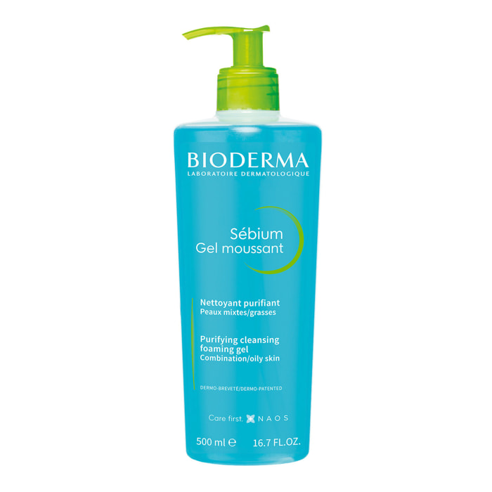Sébium Gel Moussant - Nettoyant Purifiant Doux Peaux Mixtes à Grasses