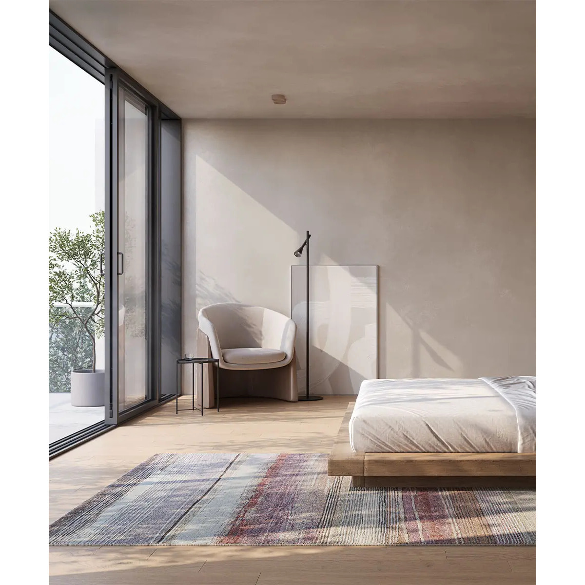 Tappeto Moderno Righe Soggiorno Salotto Beige