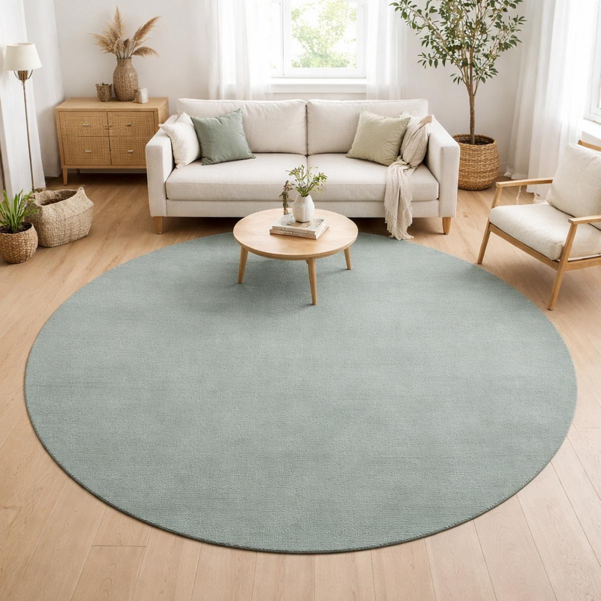 Tapis salon MITA, soft et soyeux, tapis uni à l'aspect Shaggy