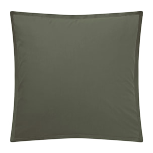 Taie d'oreiller unie en coton, Made in France, TOUT DOUX , Vert Palme