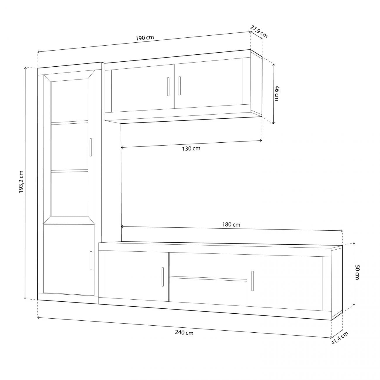 Salón Nuka V1 Cambria - Blanco