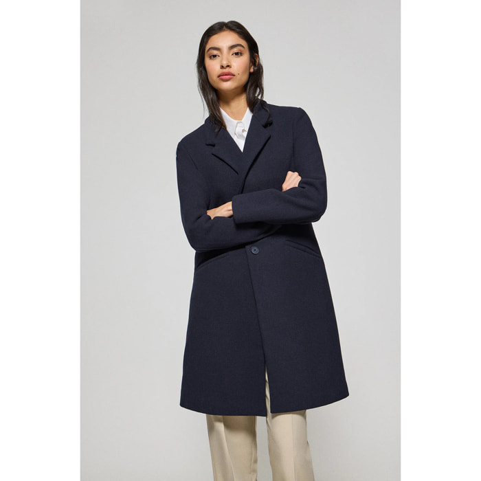 Abrigo Kate abotonado azul marino con detalles Polo Club