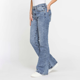 JEANS FLARE IN DENIM STRETCH