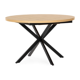 Mesa redonda extensible Murano efecto Roble, 120-160 cm