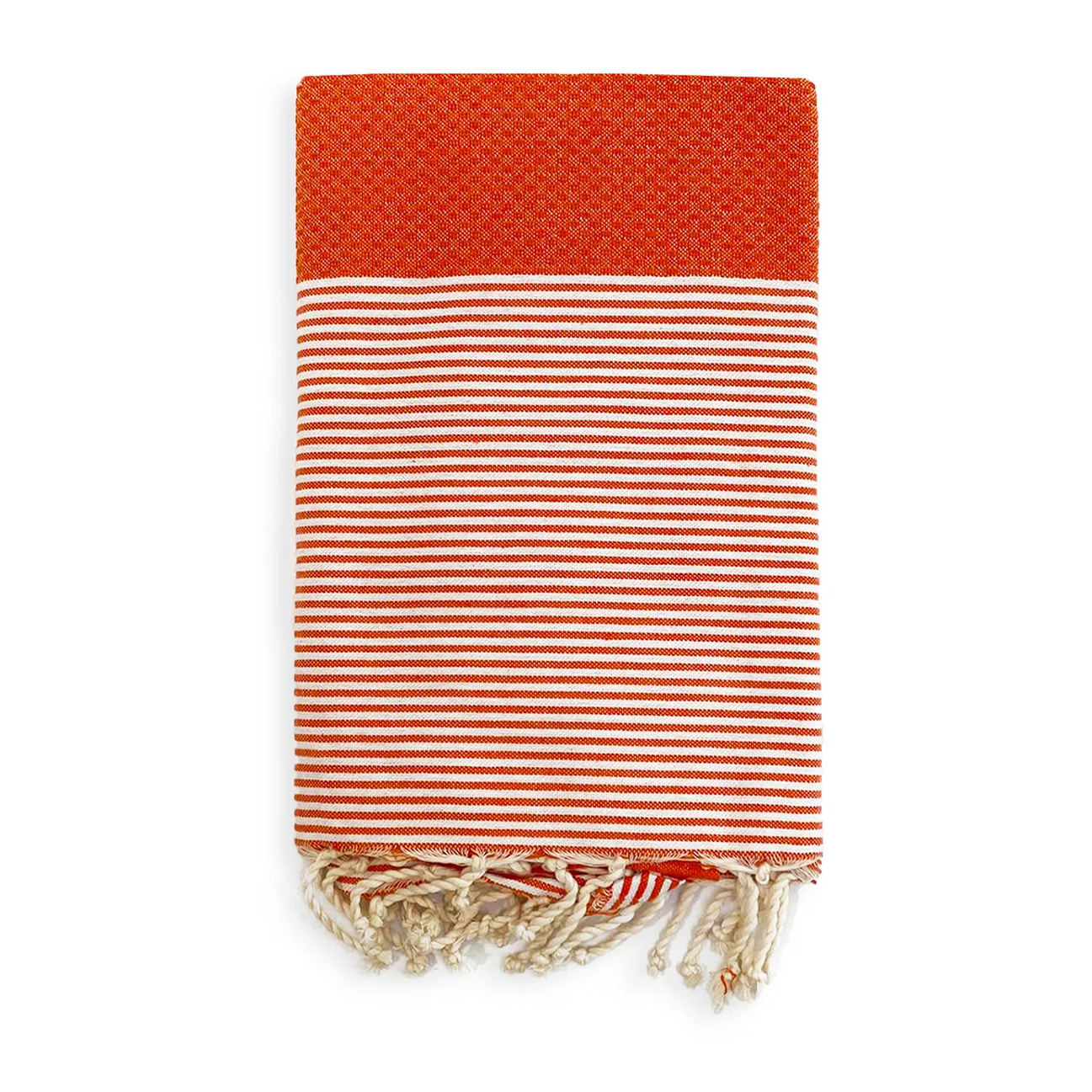 Fouta traditionnelle Mikanda Orange 100x200 190g/m²