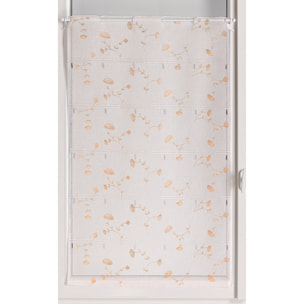 Voilage modulable brodé ginko - Jaune Ocre