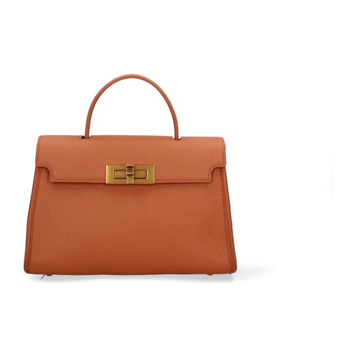 Borsa a mano da donna Made in Italy - Modello Embera Plus - 100% pelle - 28.0 x 17.0 x 9.0 cm