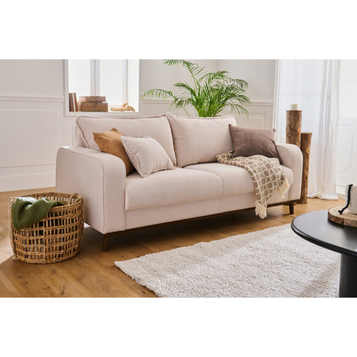 Albane - canapé 3 places - en velours côtelé - Beige