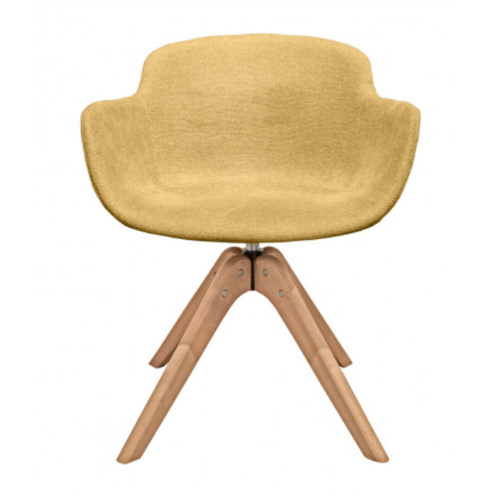Chaise rotative en tissu design scandinave - UNDER